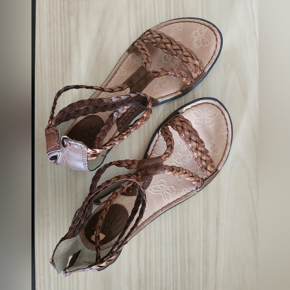 B.O.C. Brown braided sandals